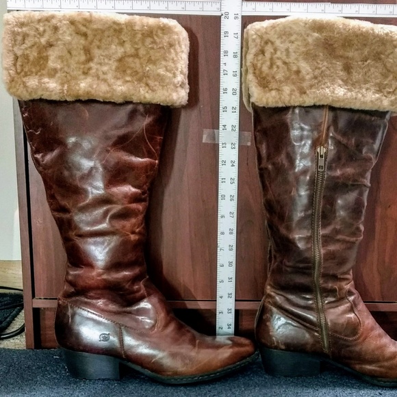shearling lined riding boots